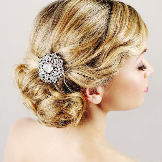 Latest Bridal Hair- Chignon With a Brooch